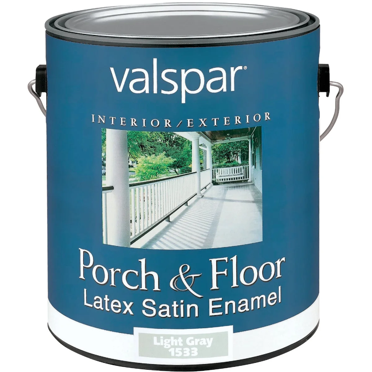 Smart Valspar 1 Gal. Light Gray Self Priming Latex Satin Porch Floor Enamel Certified