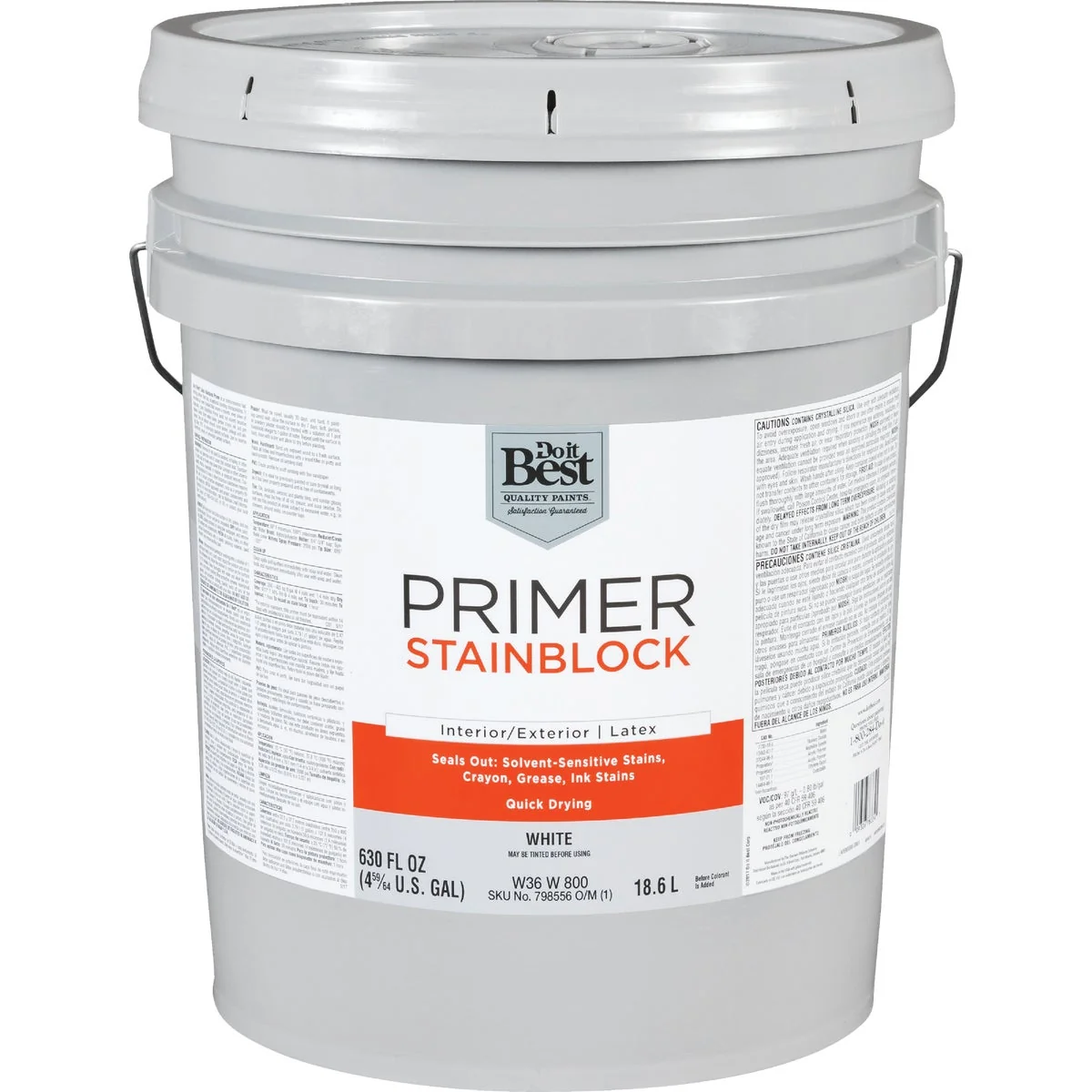 Quality Do it Latex Interior Exterior Stain Blocking Primer White 5 Gal. Carefully Designed