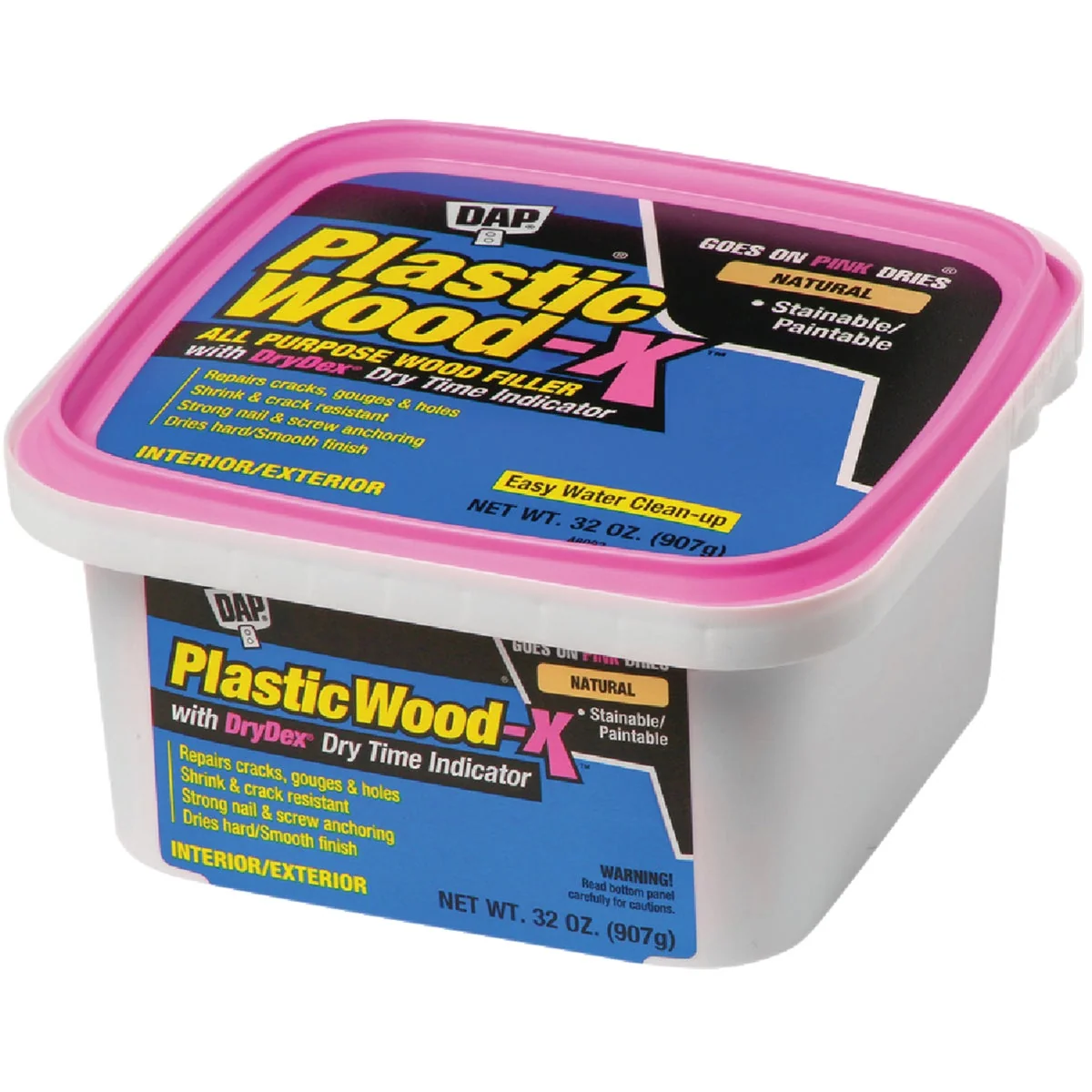 Official Dap Plastic Wood-X 32 Oz. All Purpose Wood Filler with DryDex Dry Time Indicator High-Quality