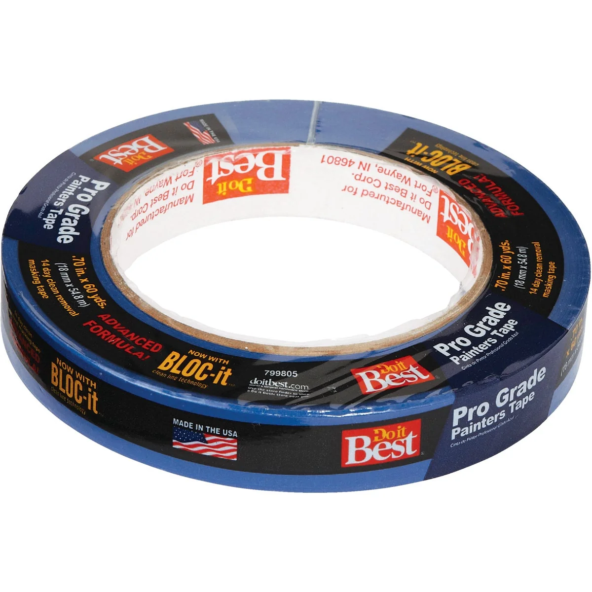 Original Do it Pro Grade 0.70 In. x 60 Yd. Blue Painter's Masking Tape Soft