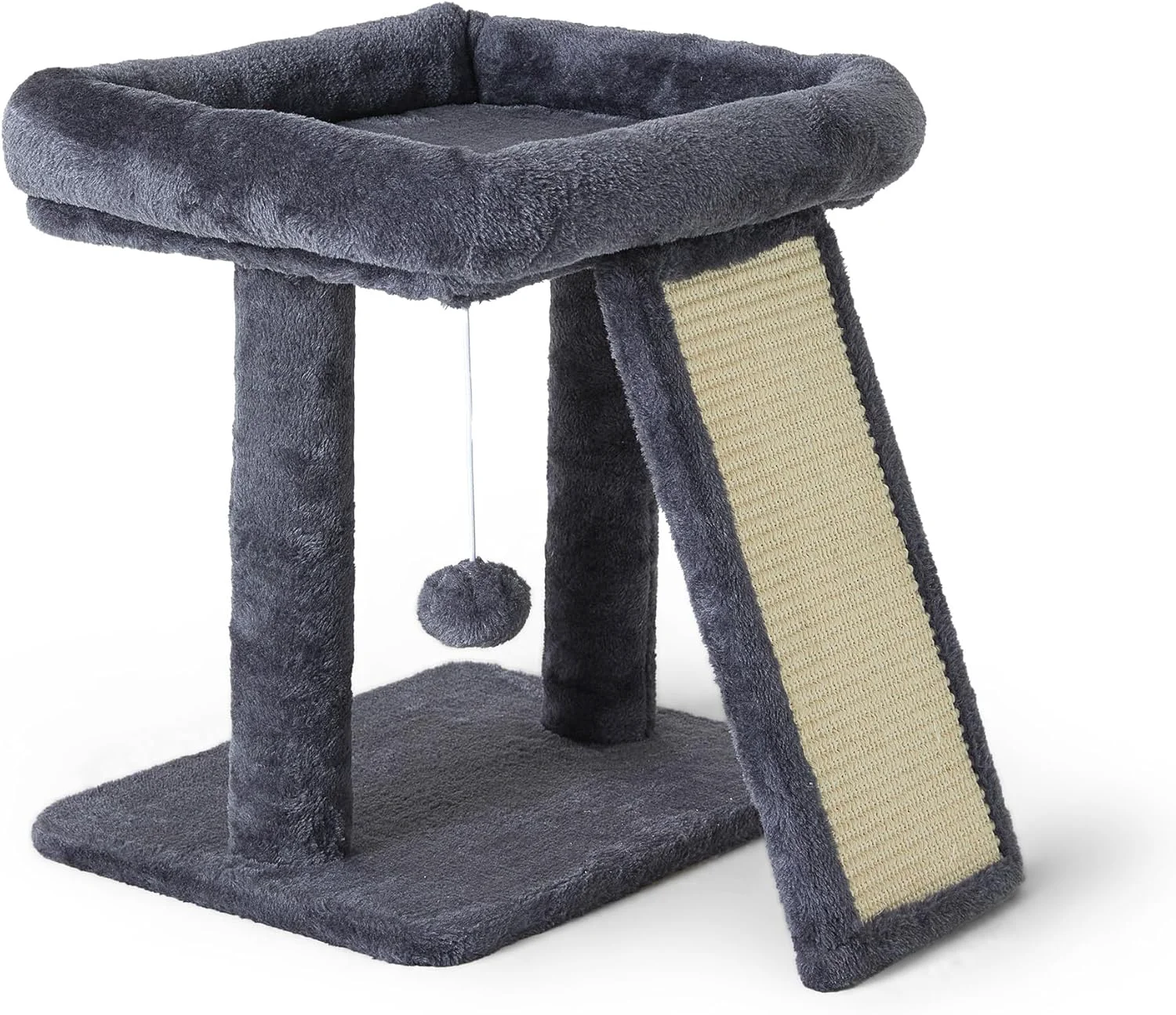 Prestigious 17.7-inch Small Cat Tree Tower with Scratching Post for Indoor Cats Grey Fast