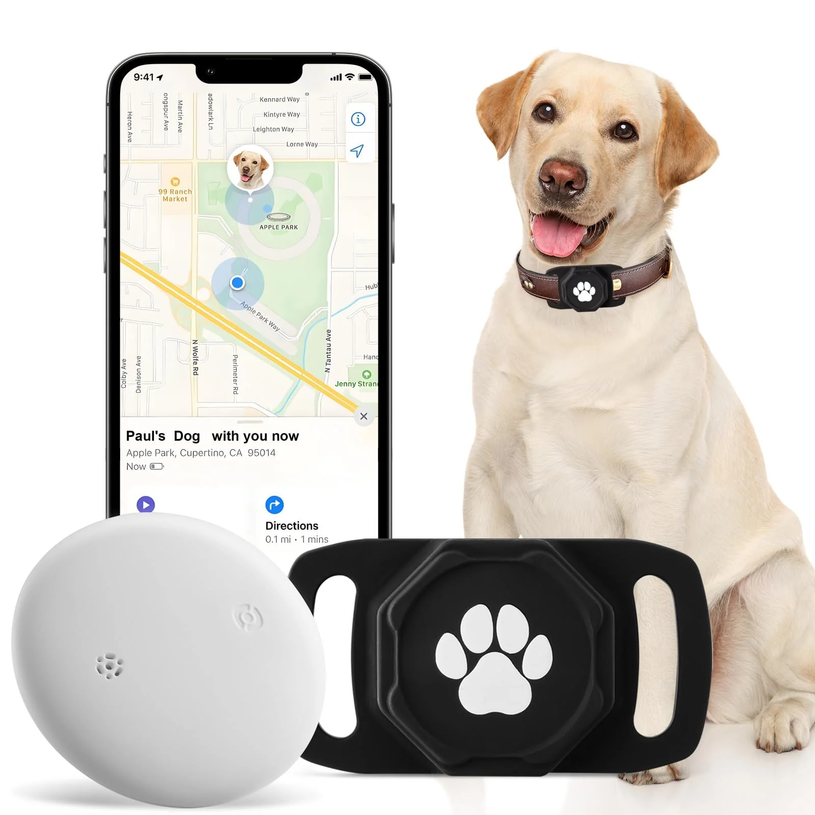 Functional Ztobny Smart Pet Tracker for Collar – Android-Only No Monthly Fee IP68 Waterproof Modern