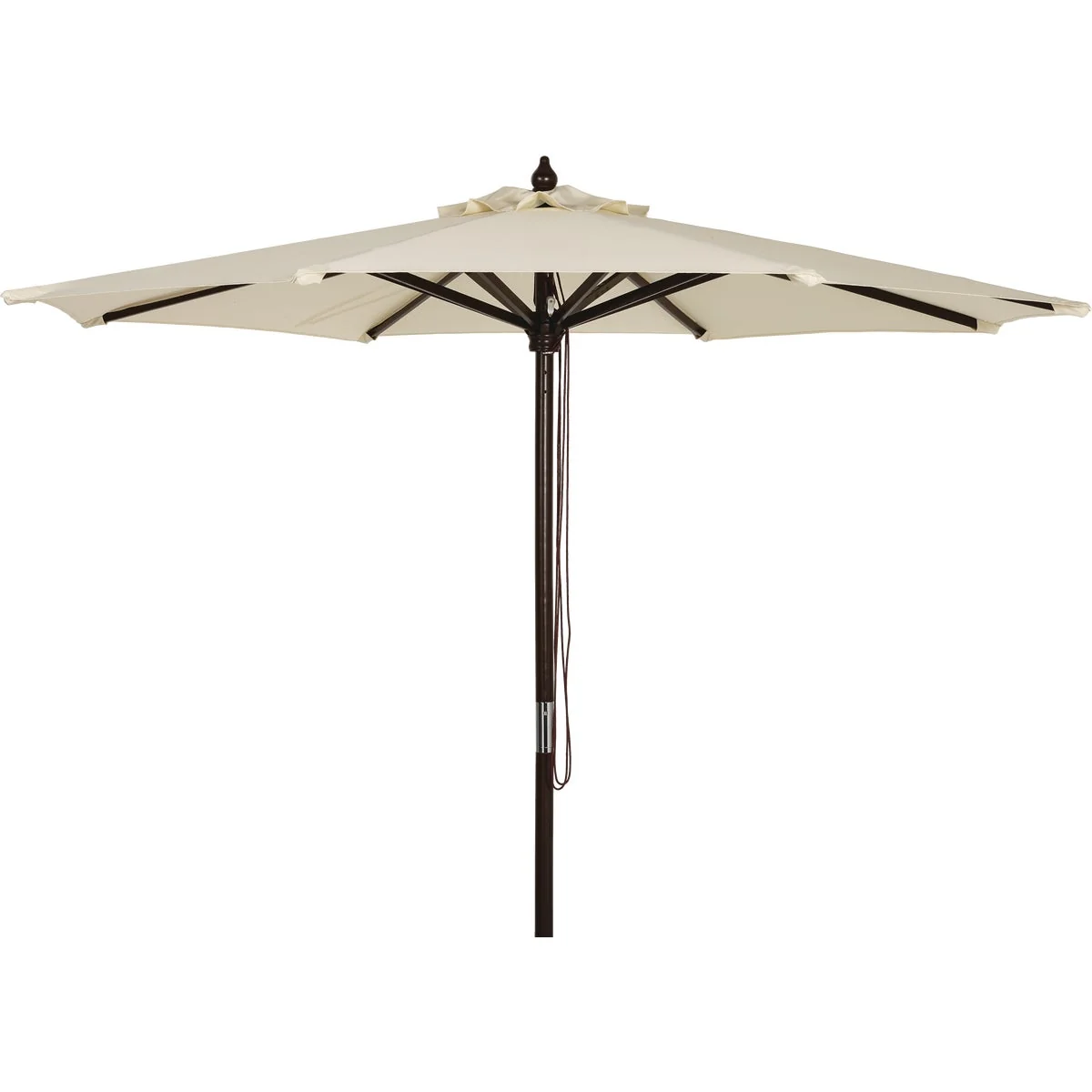 Selected Outdoor Expressions 7.5 Ft. Pulley Cream Market Patio Umbrella with Chrome Plated Hardware Sophisticated