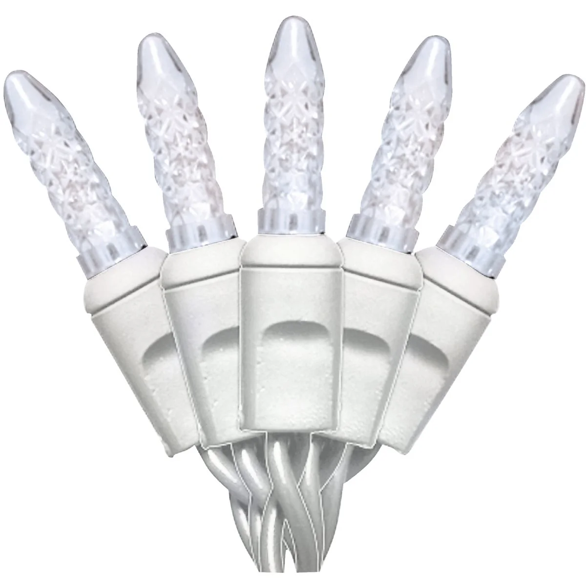 Lightweight J Hofert Warm White 200-Bulb C3 LED Light Set with White Wire Powerful