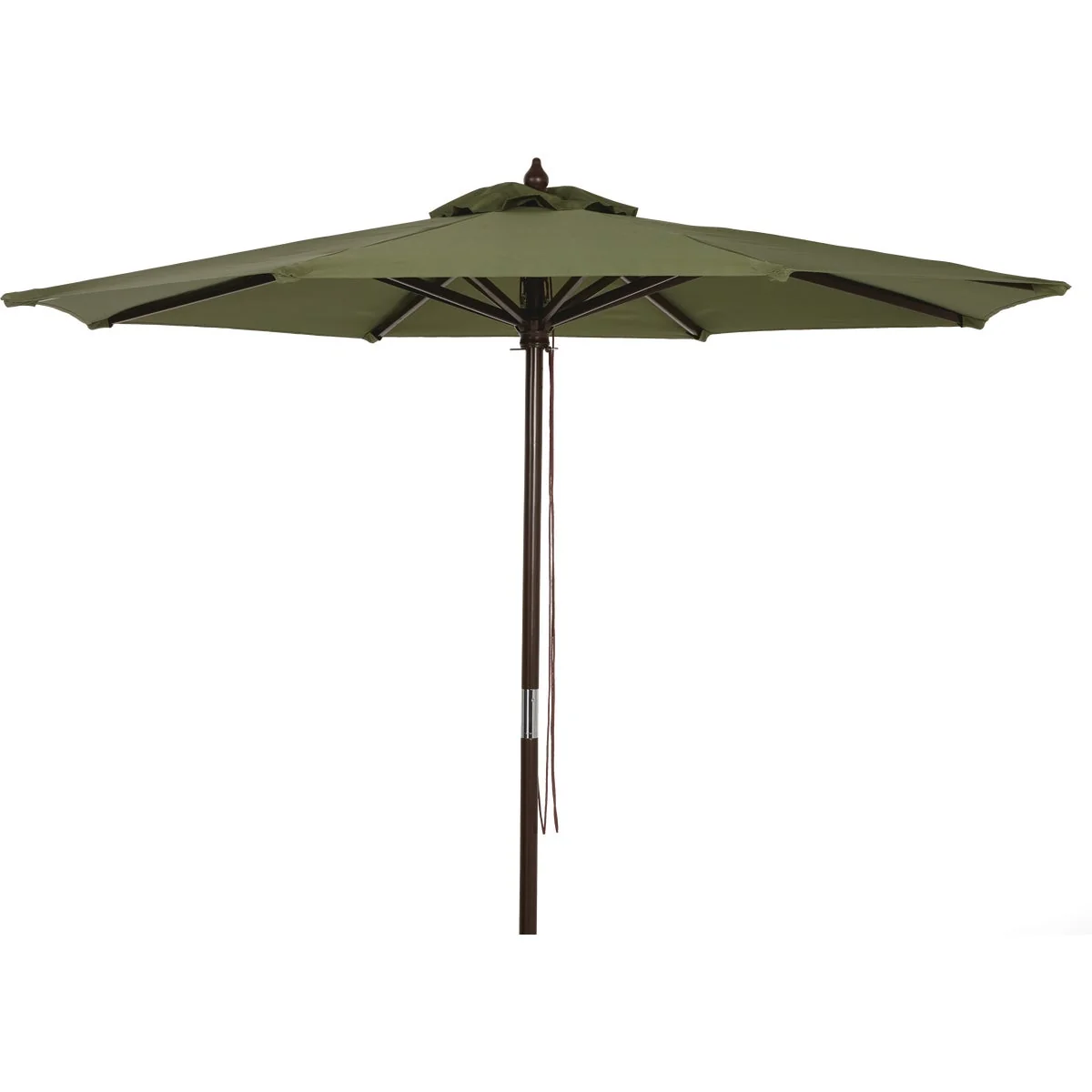 Exclusive Outdoor Expressions 7.5 Ft. Pulley Heather Green Market Patio Umbrella with Chrome Plated Hardware Outstanding