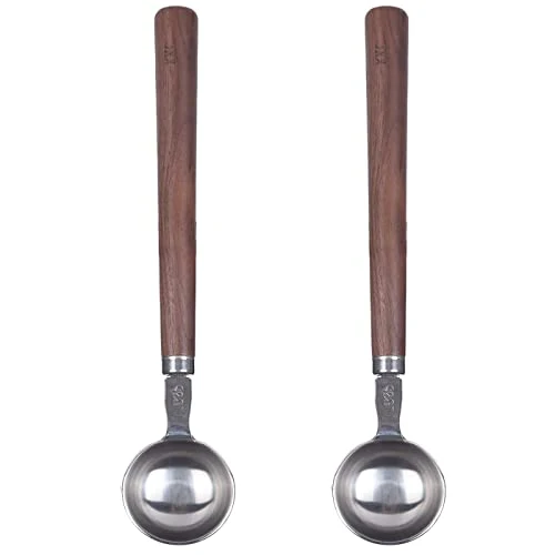 Versatile Wooden Long Handle Coffee Bean Scoops 1 tbsp for Ground Coffee Contemporary