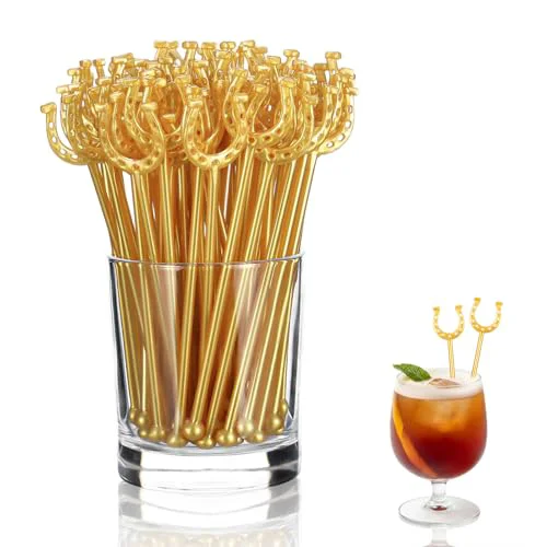 Unique Horseshoe Drink Stirrers 6 Inch Plastic 120 Count Quality