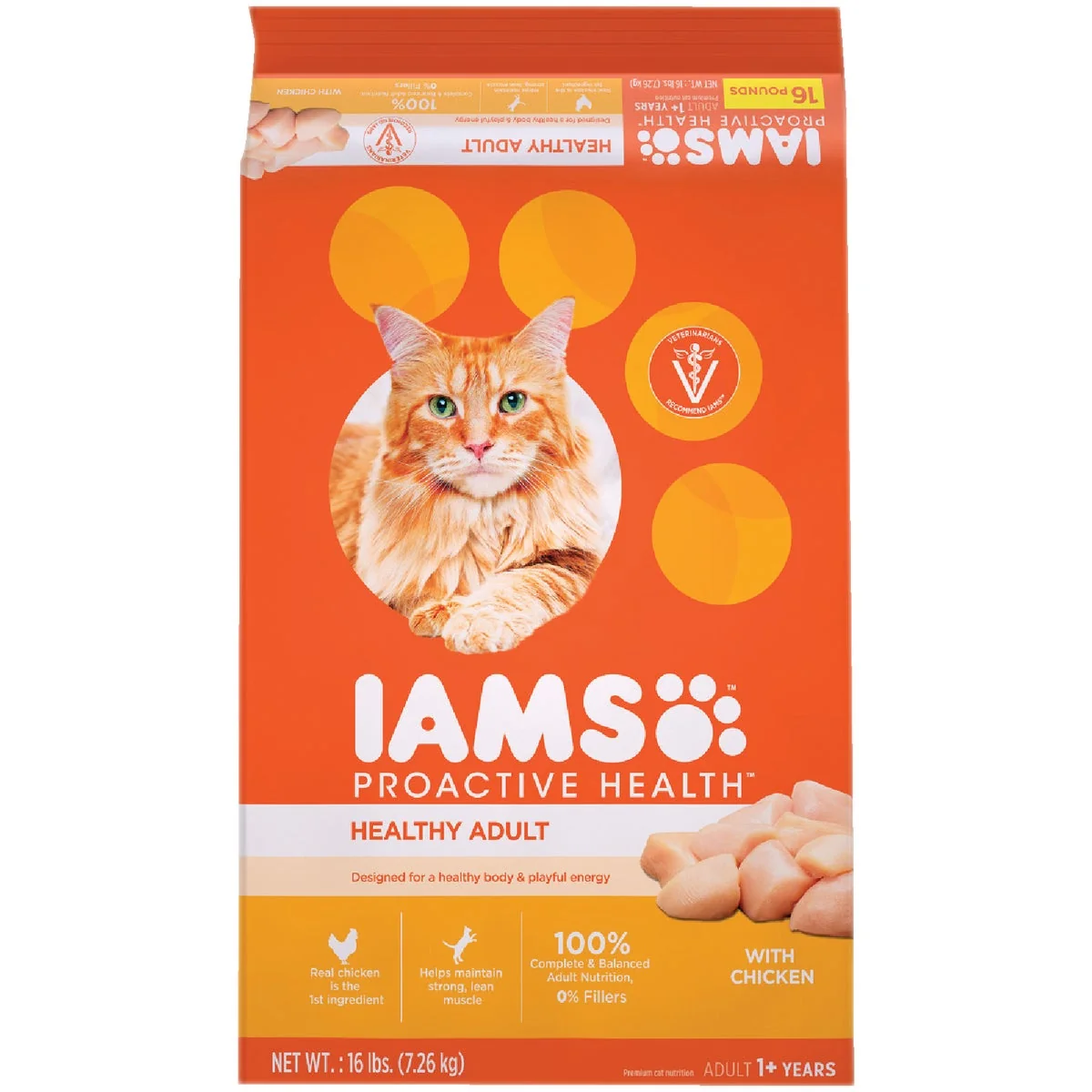 Official Iams Proactive Health 16 Lb. Chicken Flavor Adult Dry Cat Food Prestigious