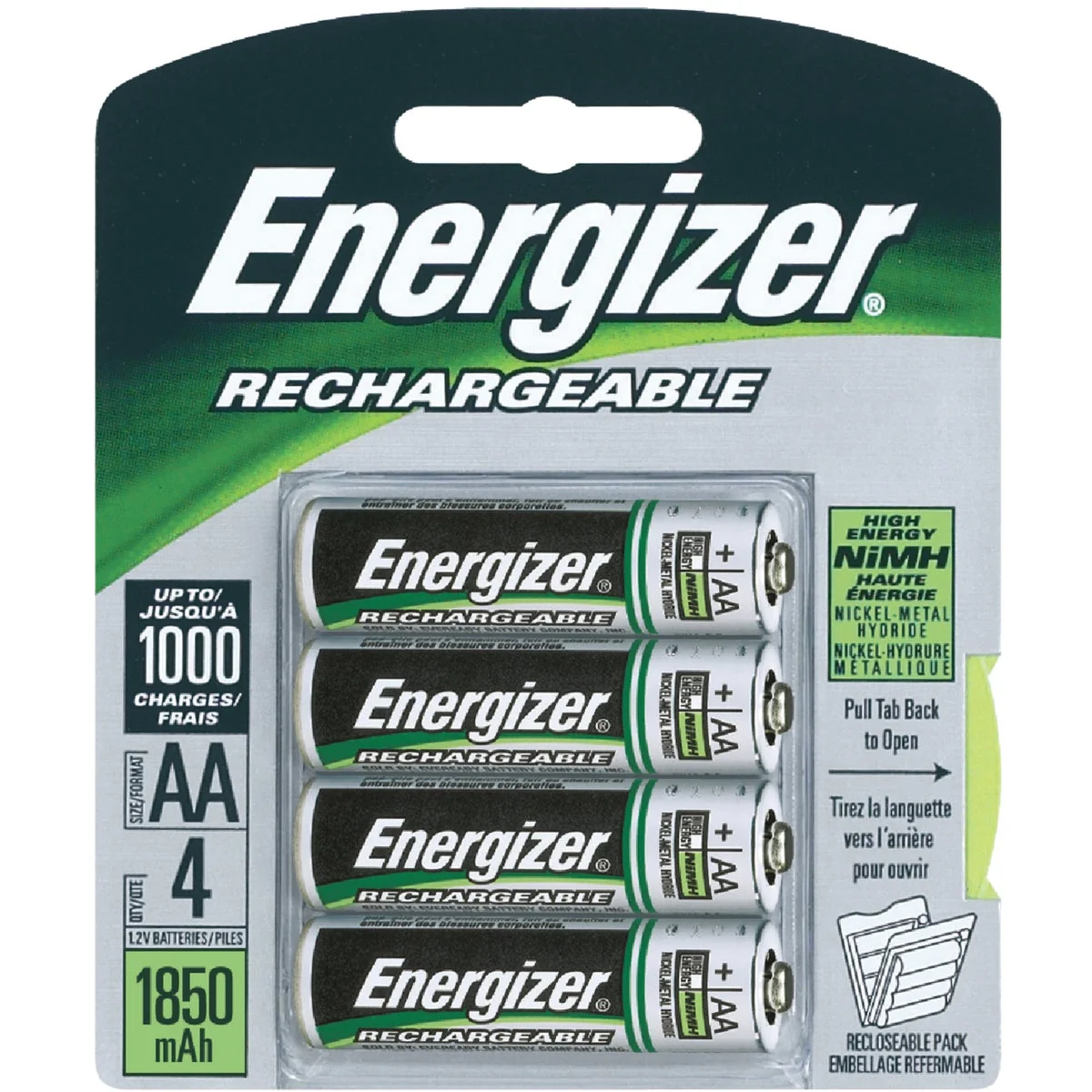 High-End Energizer Power Plus AA Rechargeable Battery 4-Pack Sustainable