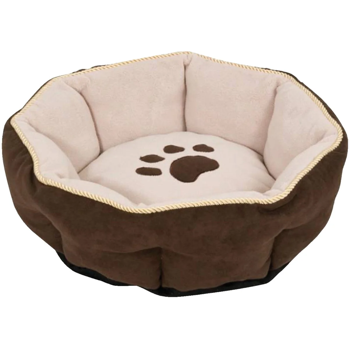 Safe Aspen Pet 19 In. x 17 In. Oval Polyester Animal Print Cat or Small Dog Bed Refined