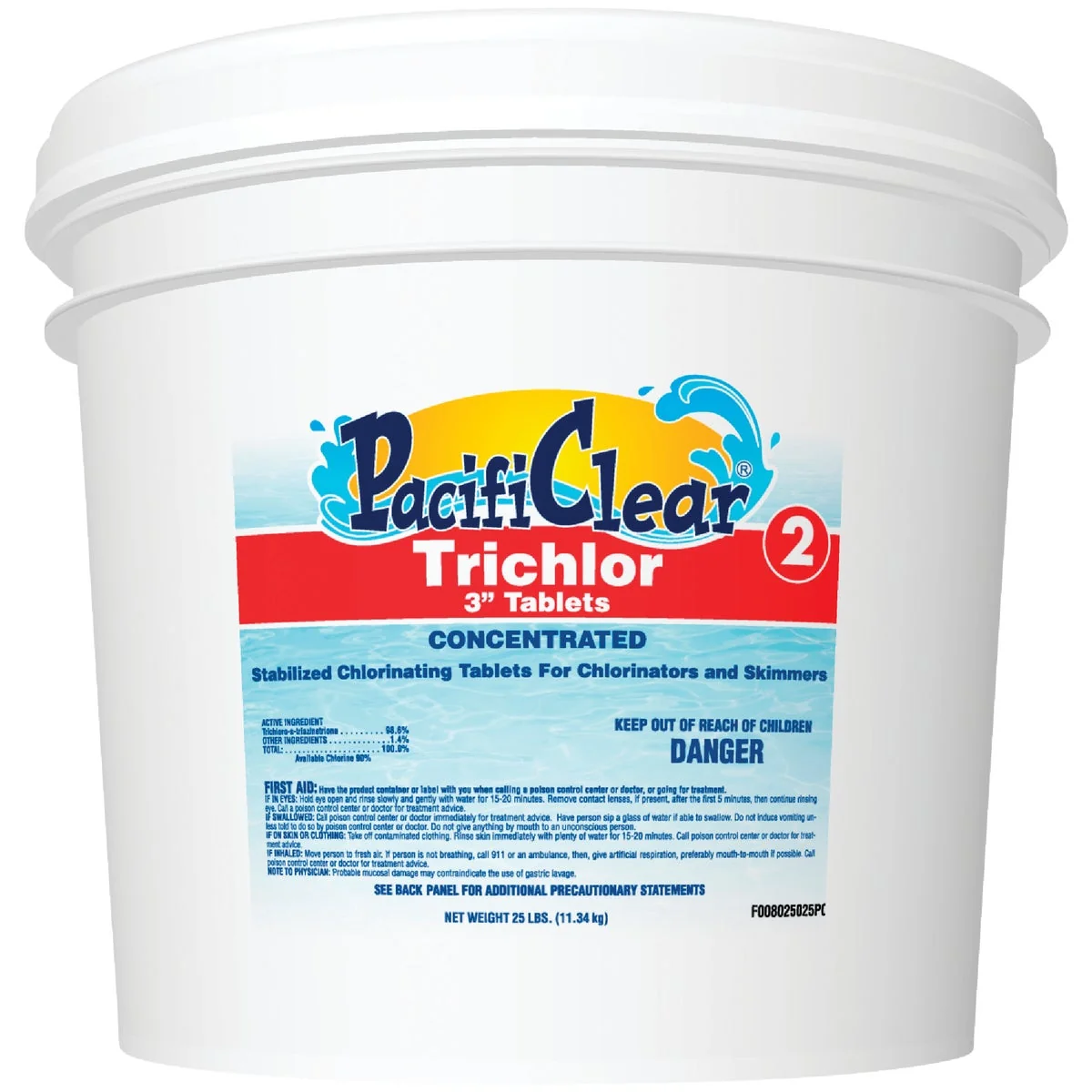 Functional PacifiClear 3 In. 25 Lb. Trichlor Chlorine Tablet High-Performance