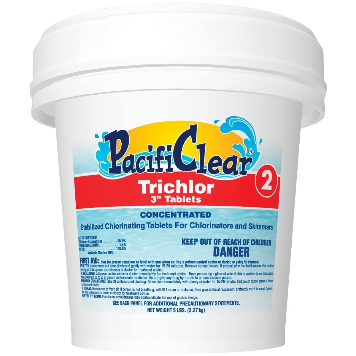 Functional PacifiClear 3 In. 5 Lb. Trichlor Chlorine Tablet High-Grade