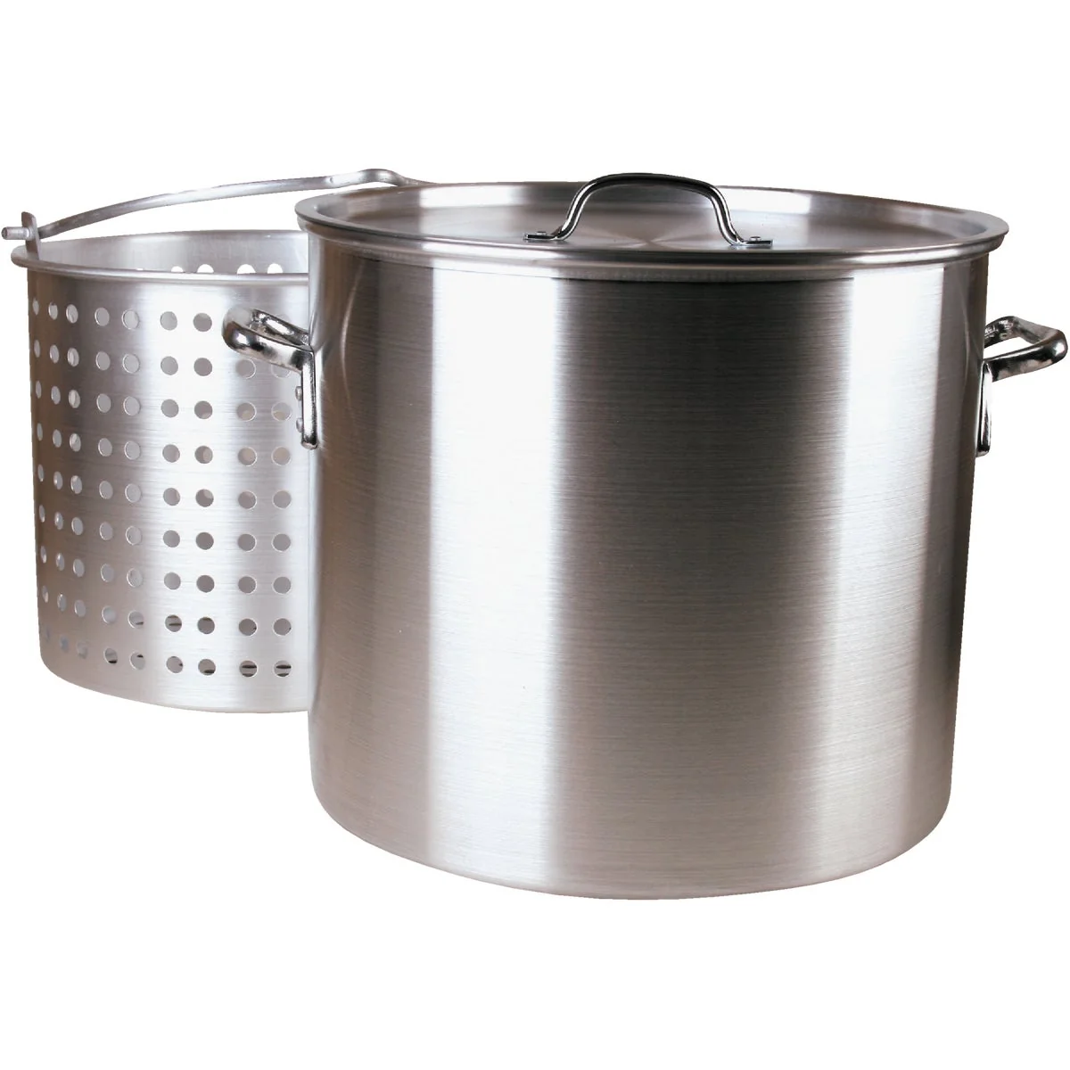 Responsible Fleur De Lis 100 Qt. Aluminum Stockpot with 80 Qt. Strainer Basket Official
