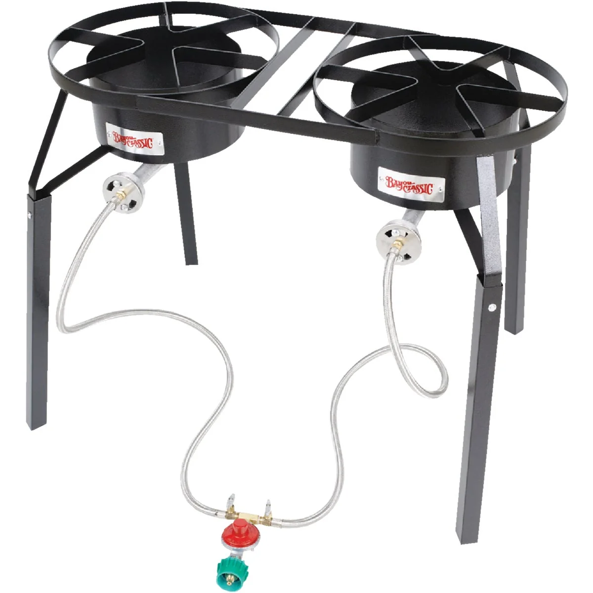 Minimalist Bayou Classic 100 000 BTU Propane Gas Dual Burner Steel Outdoor Cooker Quality