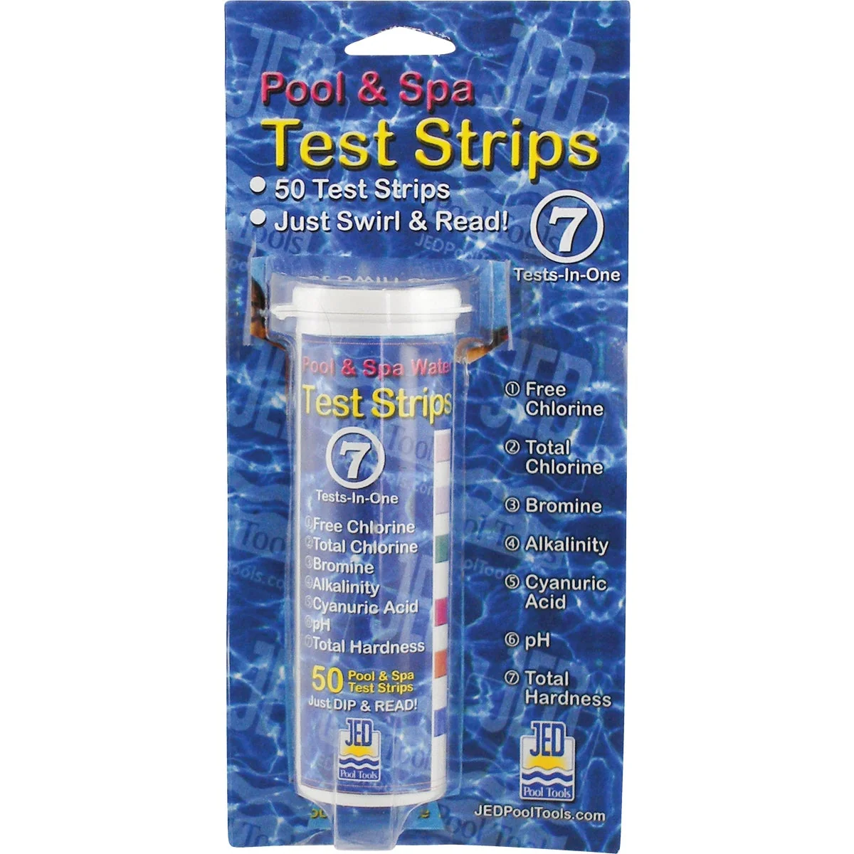Next-Generation JED Pool and Spa 7 Tests-In-One Strips 50 Ct. Artisan