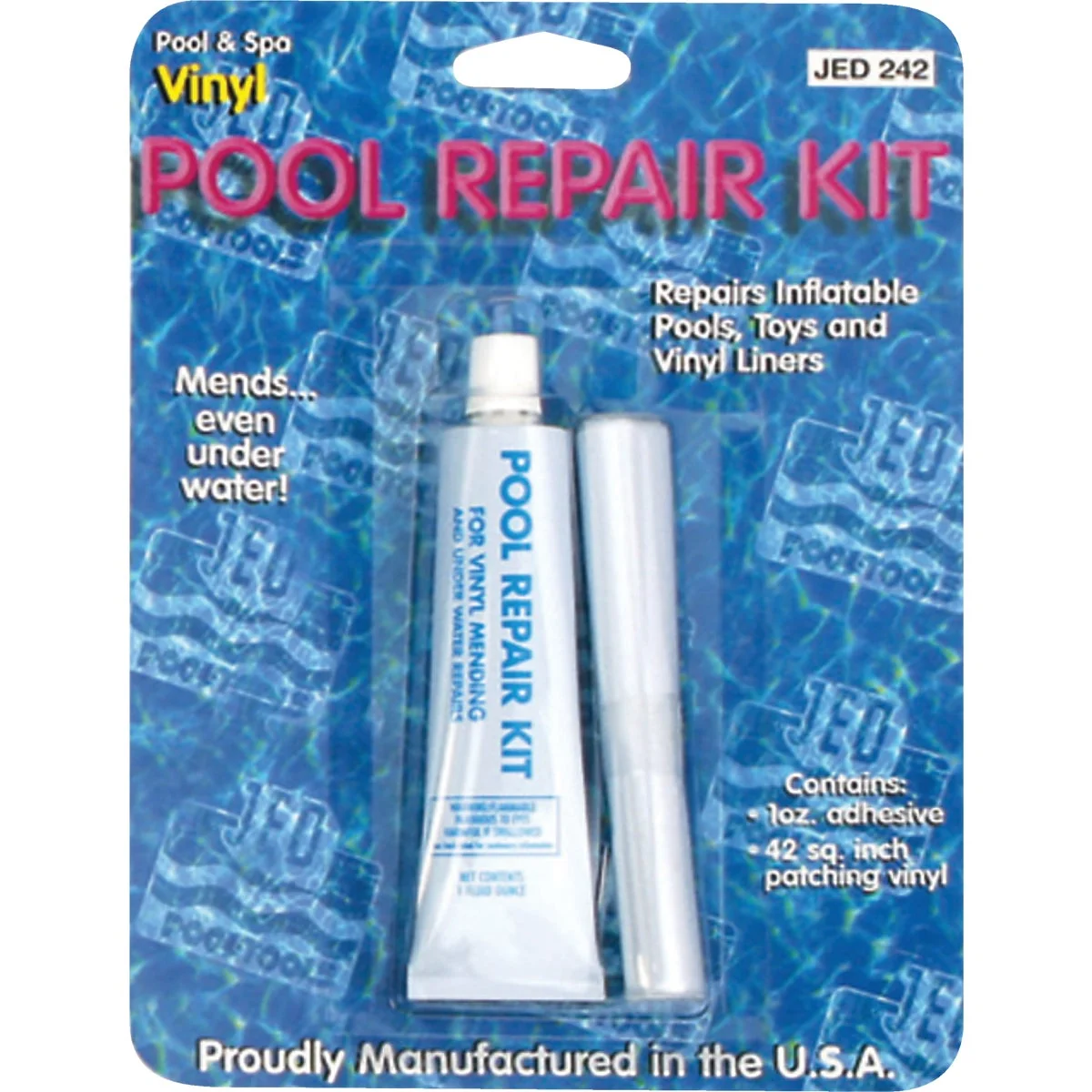 Lightweight JED Pool 42 Sq. In. Vinyl Pool Repair Kit Prestigious