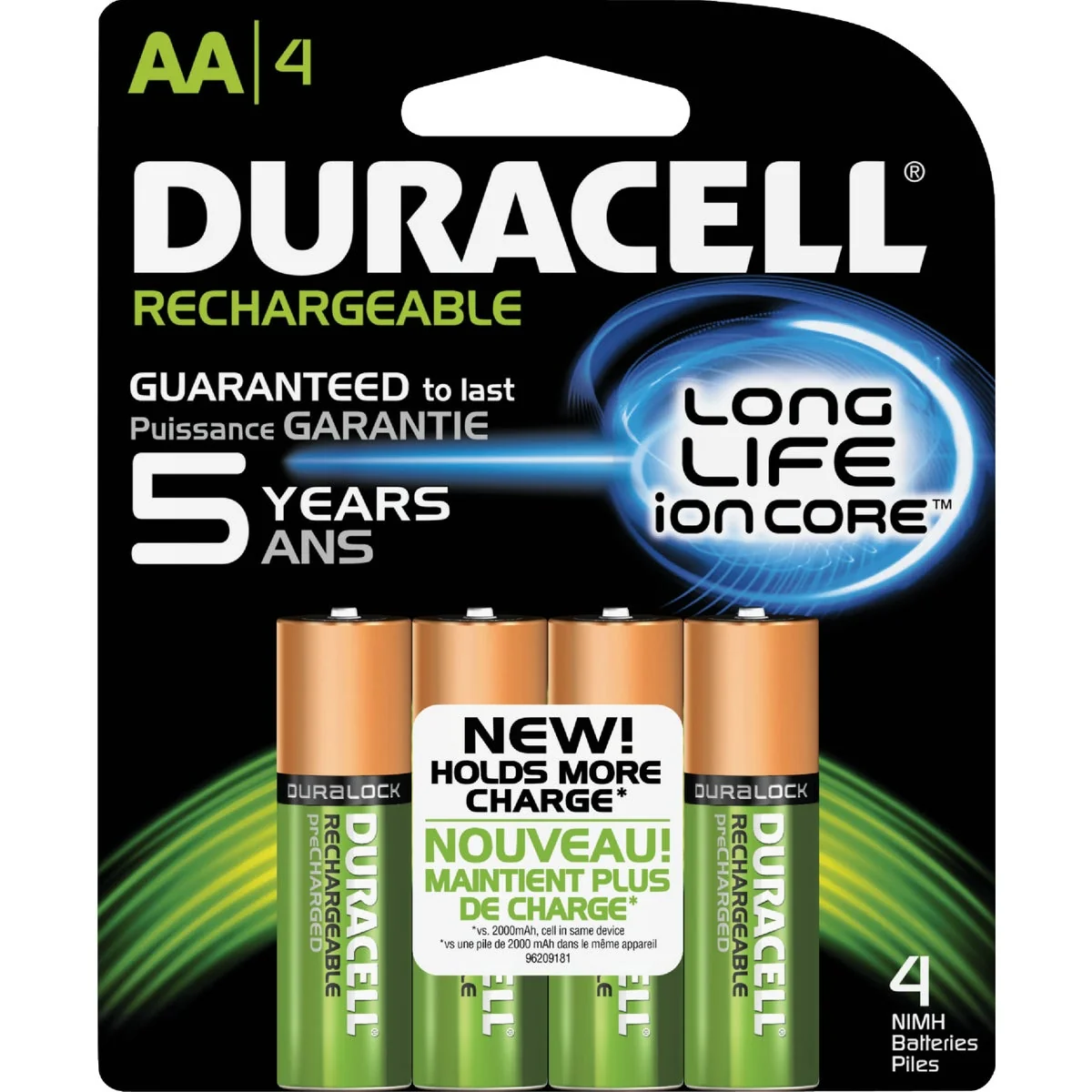 Reliable Duracell AA NiMH Rechargeable Battery 4-Pack Trusted