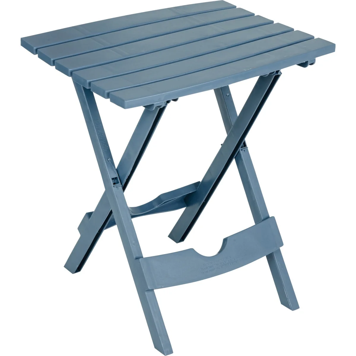 Next-Generation Adams Quik-Fold Bluestone 15 In. x 17.5 In. Rectangle Resin Folding Side Table Relaxed