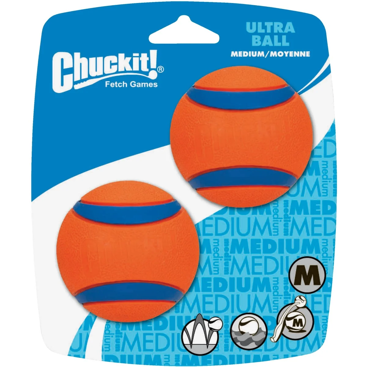 Solid Petmate Chuckit Medium Ultra Ball Dog Toy 2-Pack Official