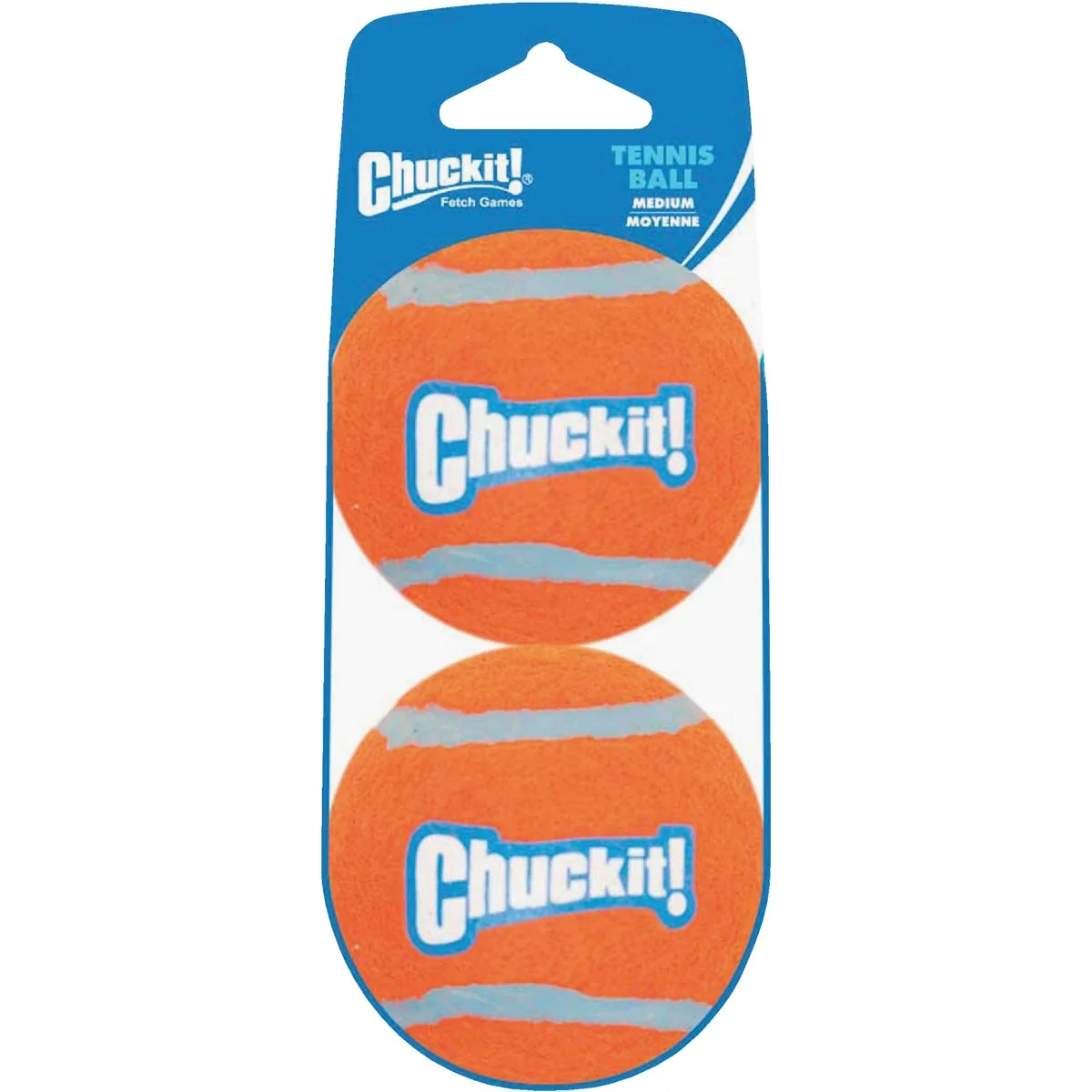 Safe Petmate Chuckit Medium Tennis Ball Dog Toy 2-Pack First-Class