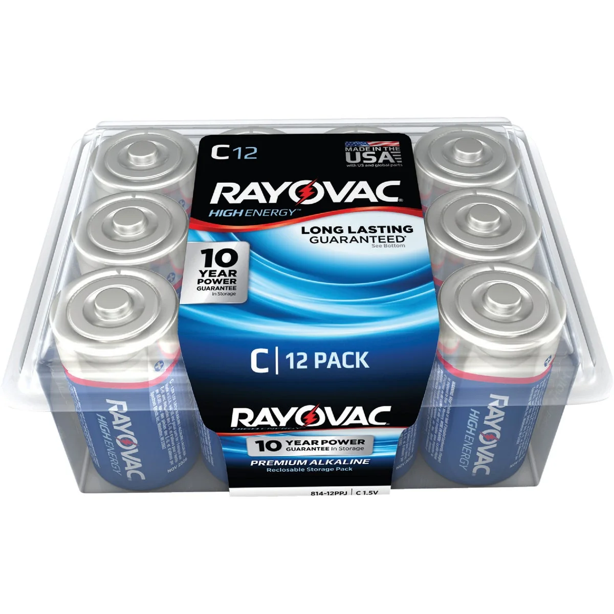Refined Rayovac High Energy C Alkaline Battery 12-Pack Innovative