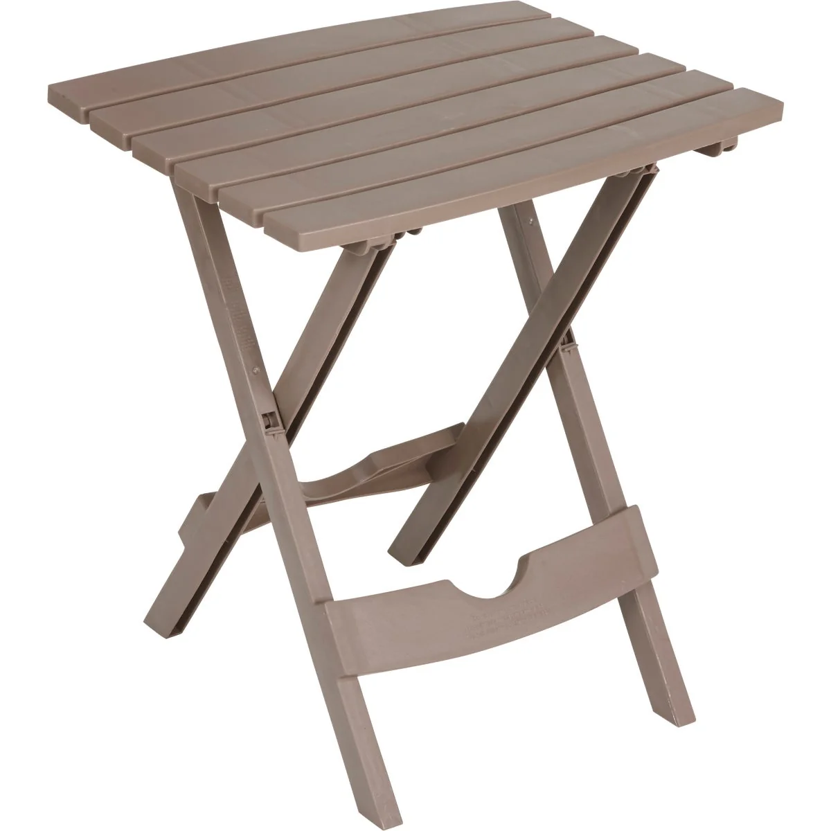 Powerful Adams Quik-Fold Portobello 15 In. x 17.5 In. Rectangle Resin Folding Side Table Selected