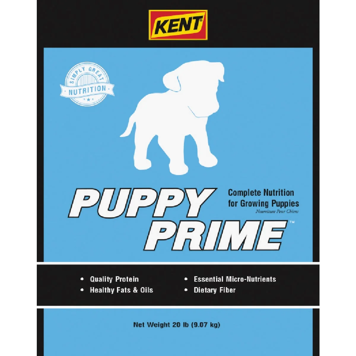 Long-Lasting Kent Puppy Prime 20 Lb. Dry Dog Food Artisan