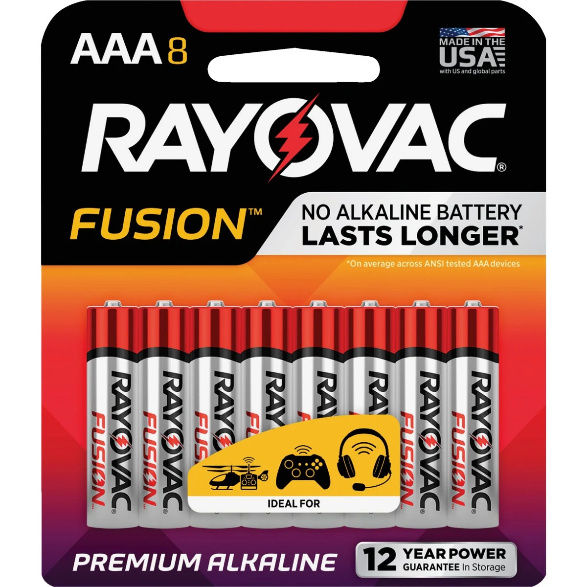 First-Class Rayovac Fusion AAA Alkaline Battery 8-Pack Efficient