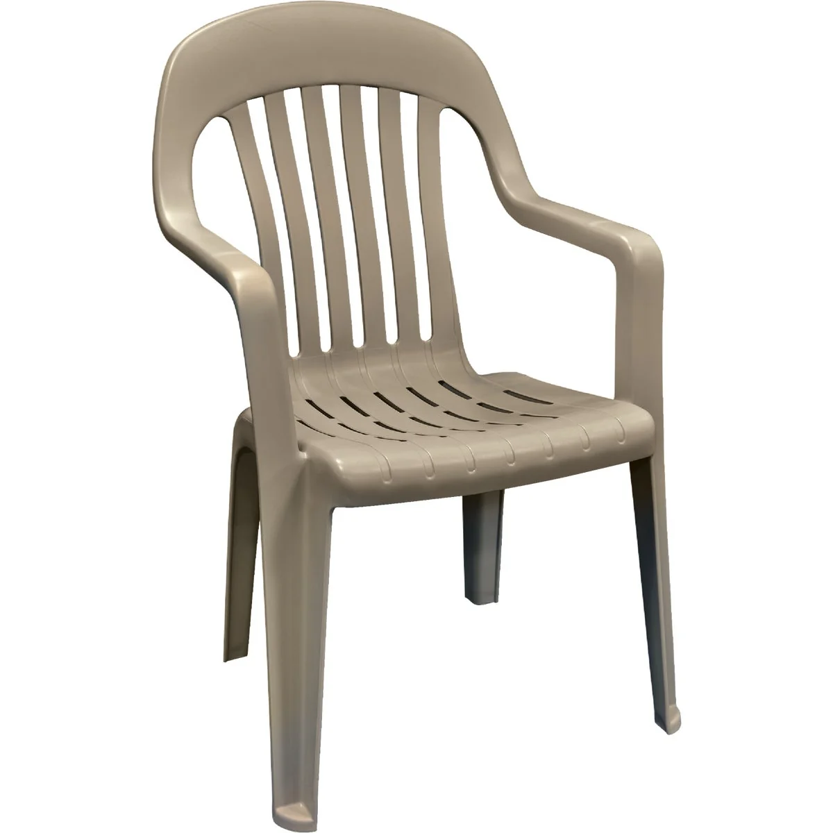 Sophisticated Adams Portobello Resin High Back Stackable Chair Functional