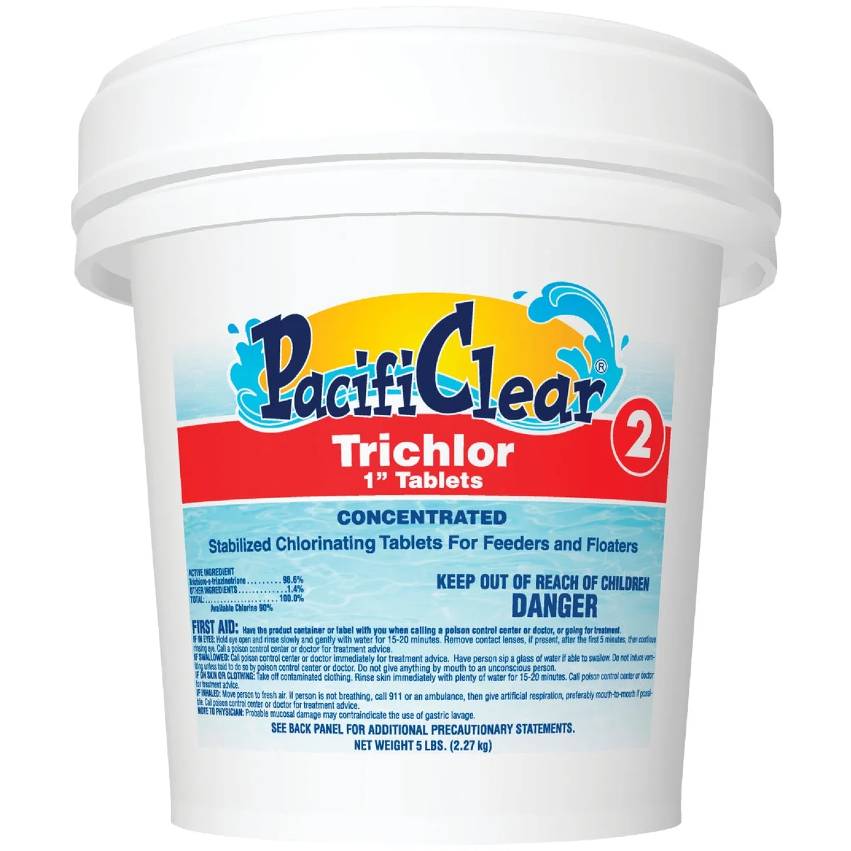 Official PacifiClear 1 In. 5 Lb. Trichlor Chlorine Tablet Luxury