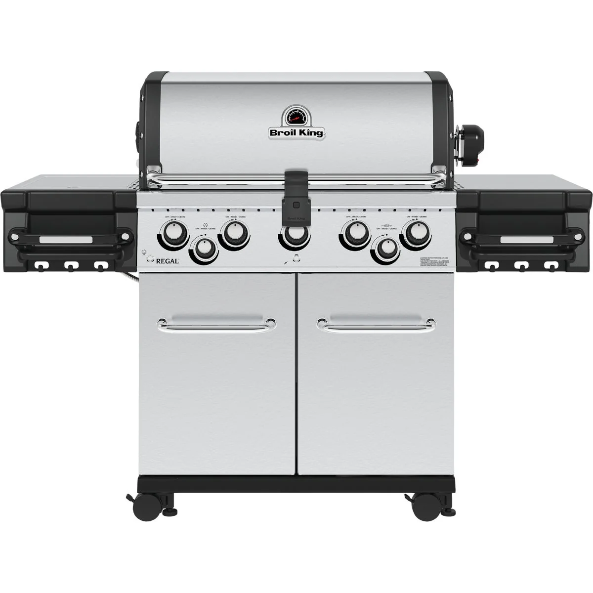 Powerful Broil King Regal S590 5-Burner Stainless Steel 55 000-BTU LP Gas Grill with 10 000-BTU Side -Burner Responsible