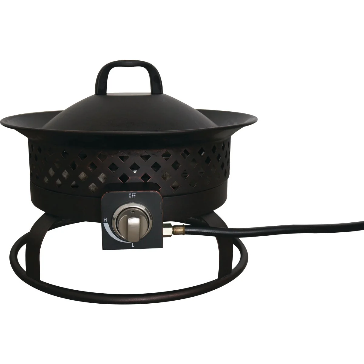 Premium Bond Aurora 18 In. Bronze Round Steel Gas Fire Pit Environmentally Friendly