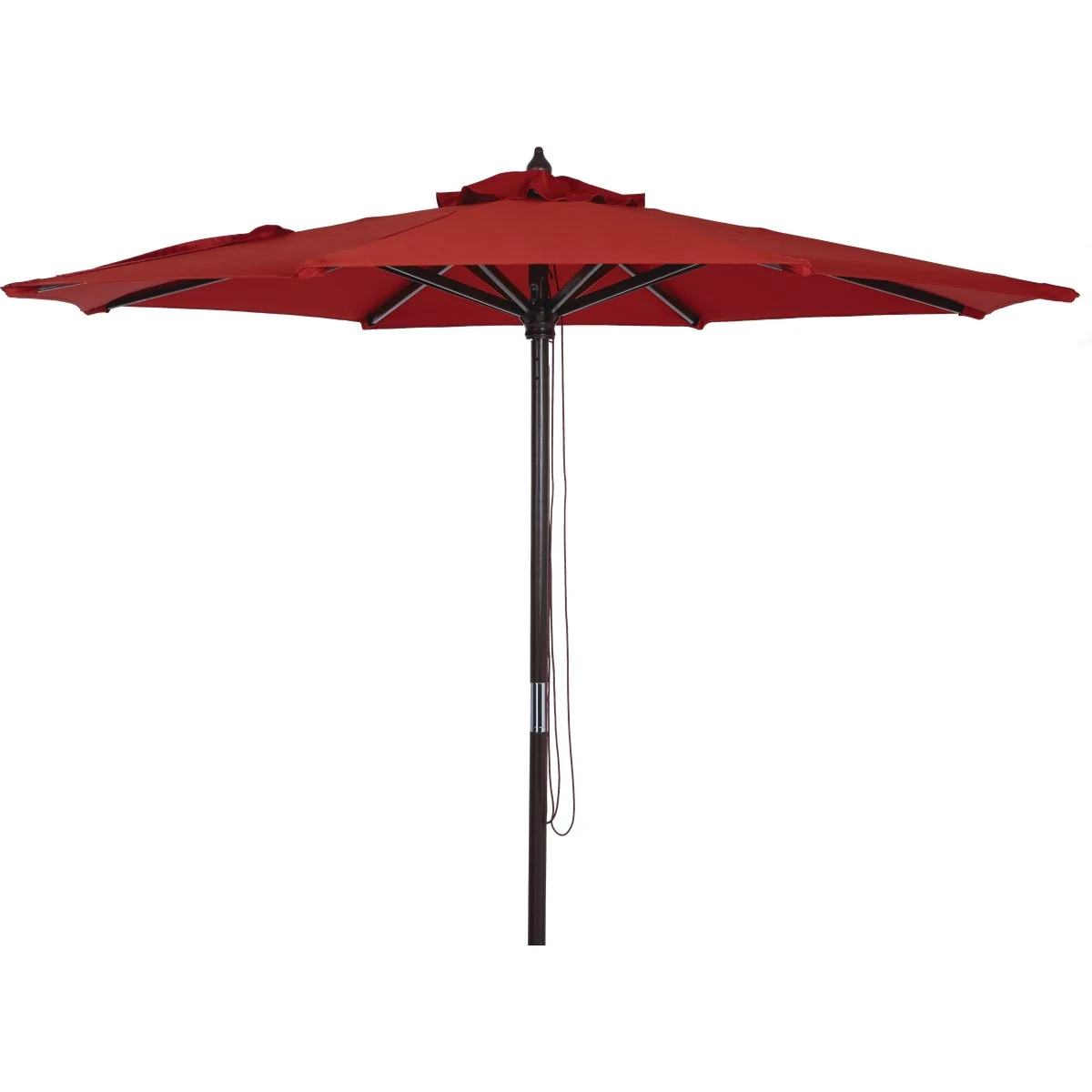 Relaxed Outdoor Expressions 7.5 Ft. Pulley Crimson Red Market Patio Umbrella with Chrome Plated Hardware Original
