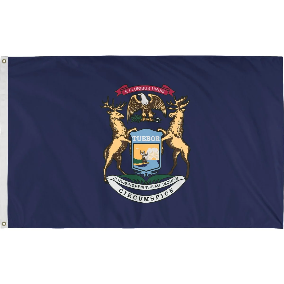 Proven Valley Forge 3 Ft. x 5 Ft. Nylon Michigan State Flag Traditional