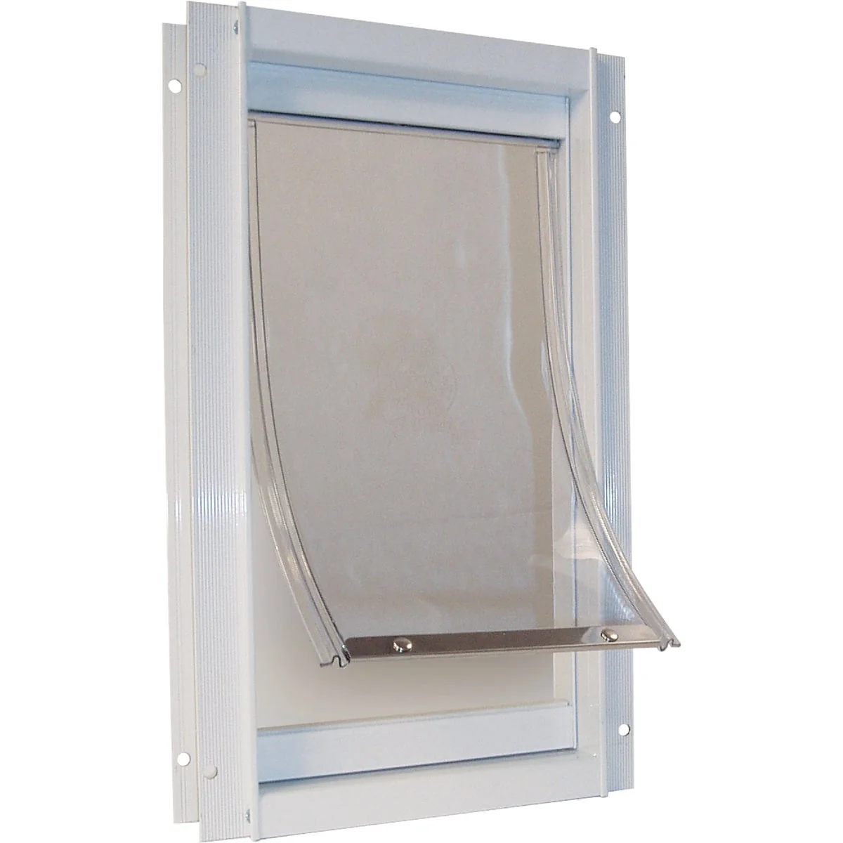 Casual I Pet 7 In. x 11-1 4 In. Medium Aluminum White Pet Door Efficient