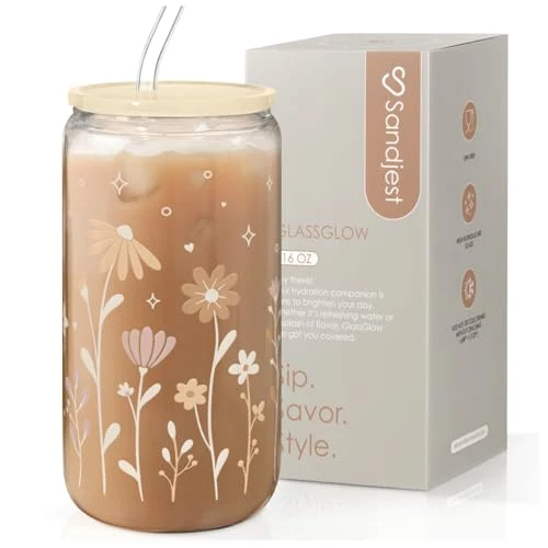 Smooth Flower Glass Can Practical