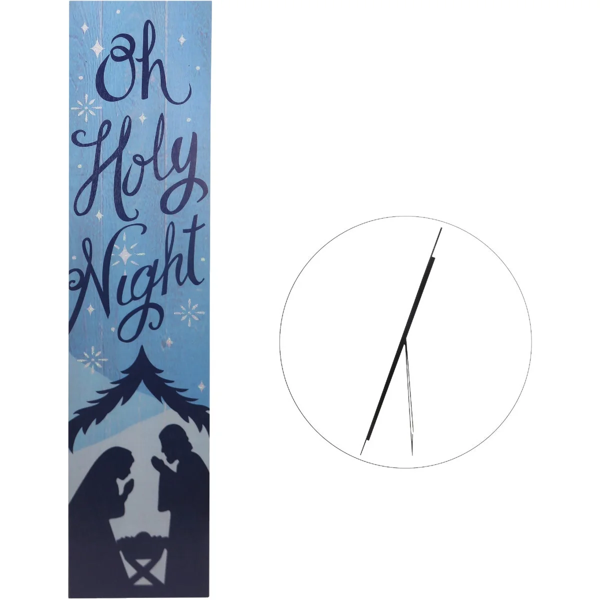 Specialty Alpine 1 In. W. x 42 In. H. x 8 In. L. Oh Holy Night Porch Greeter Sign with Easel Optimized