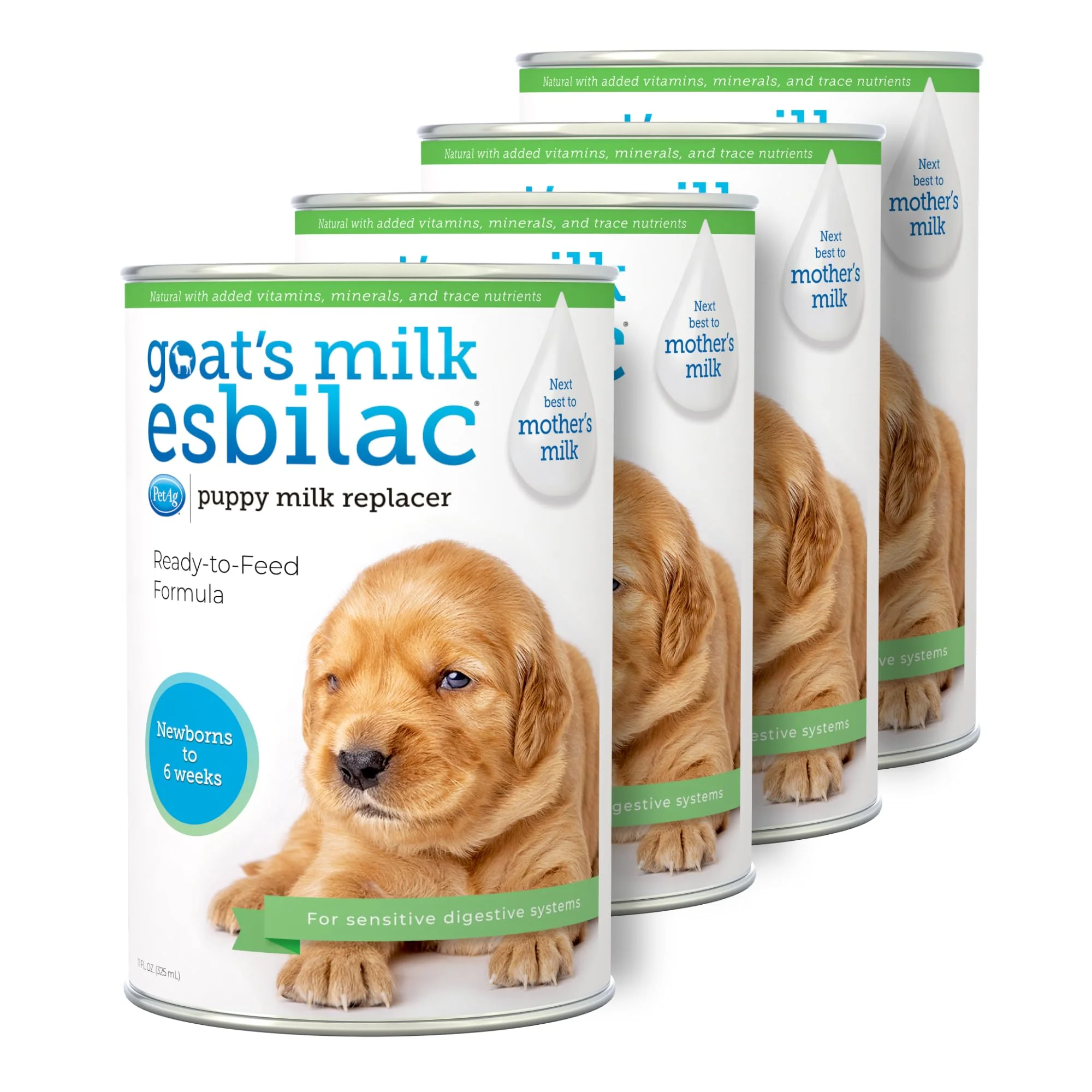 High-Performance PetAg Goat's Milk Esbilac Liquid – 11 oz Pack of 4 – Ready-to-Feed Puppy Formula Prestigious