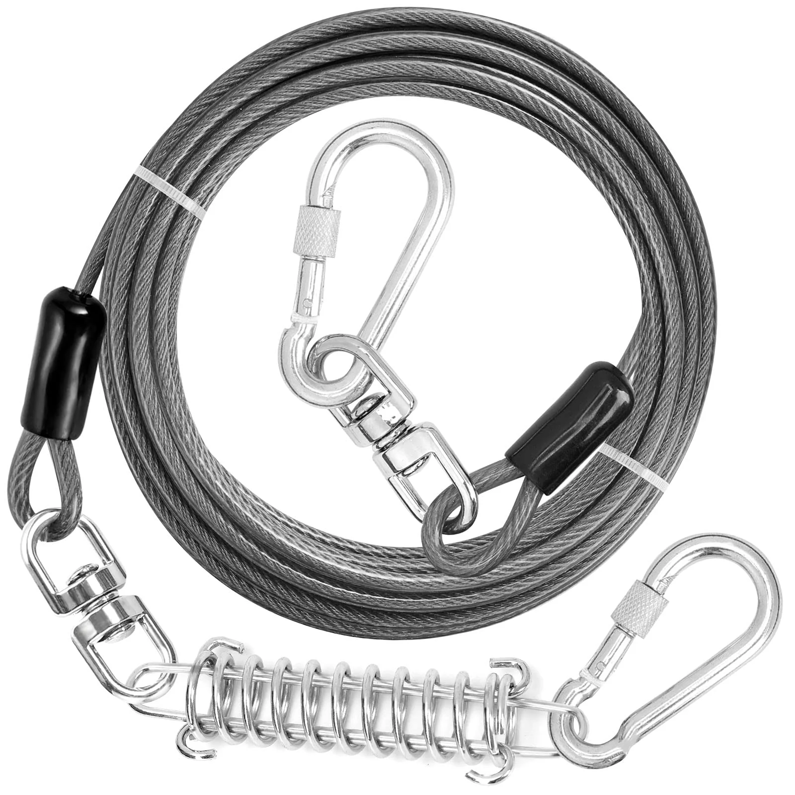 Proven jenico Dog Tie Out Cable – Heavy-Duty 150ft with Swivel Hook Functional