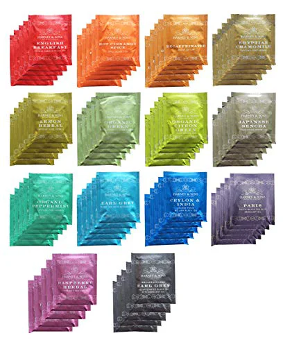 Sophisticated Assorted Tea Bag Sampler 70 Count Bundle Great for Birthday Safe