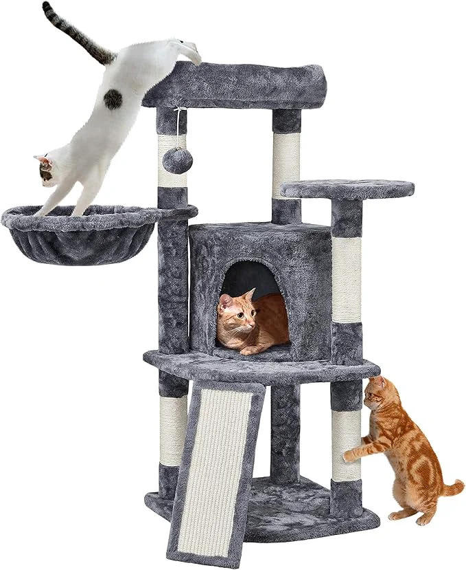 Outstanding Yaheetech 42in Cat Tree Tower for Indoor Cats Kitten House with Large Perch Scratching Posts Cozy Condo Scratching Ramp Pet Furniture Activity Center Dark GrayAbout ThisOverview Specialty