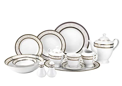 Pure 57 pc Banquet Dinnerware Set Durable