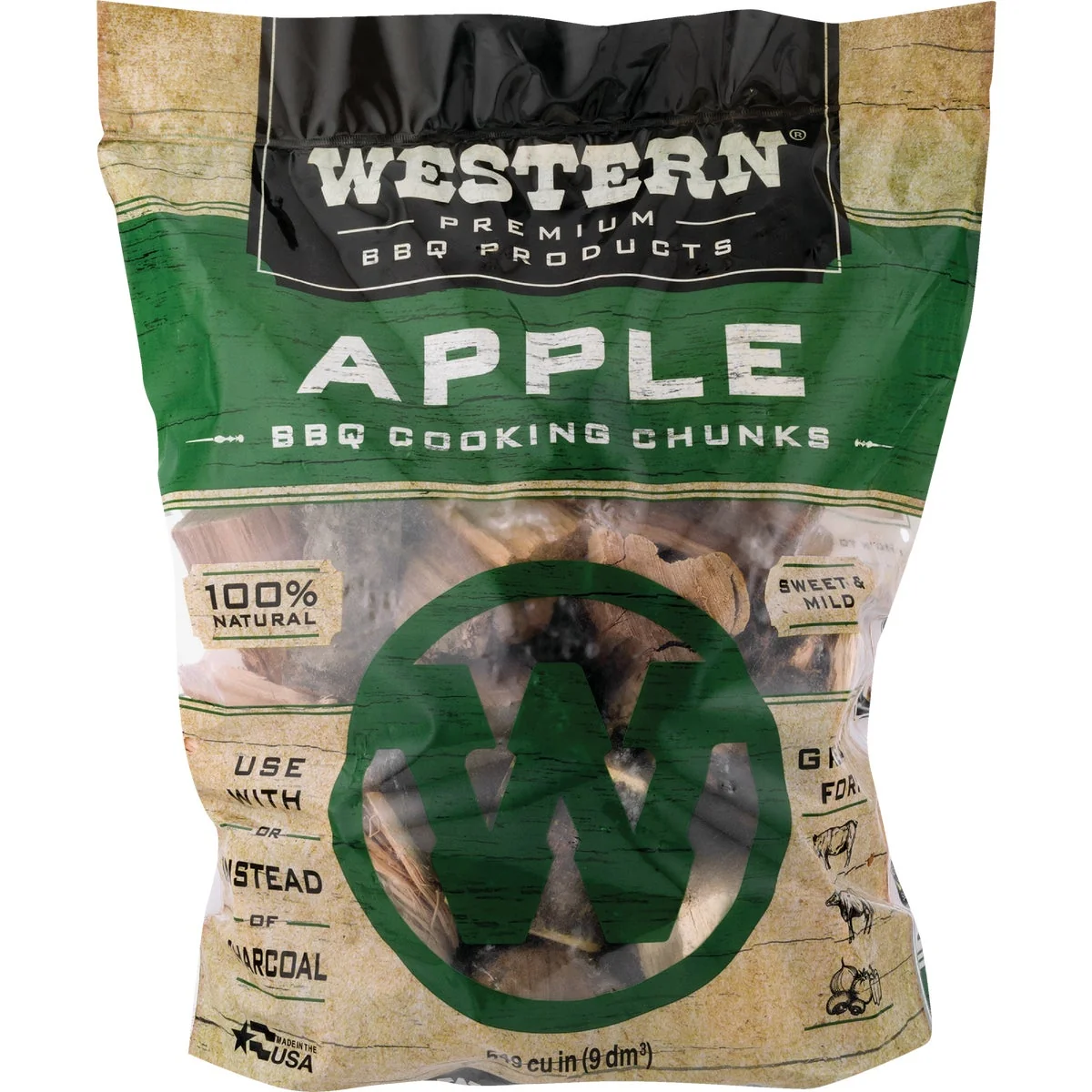 Certified Western 549 Cu. In. Apple Wood Smoking Chunks Trusted