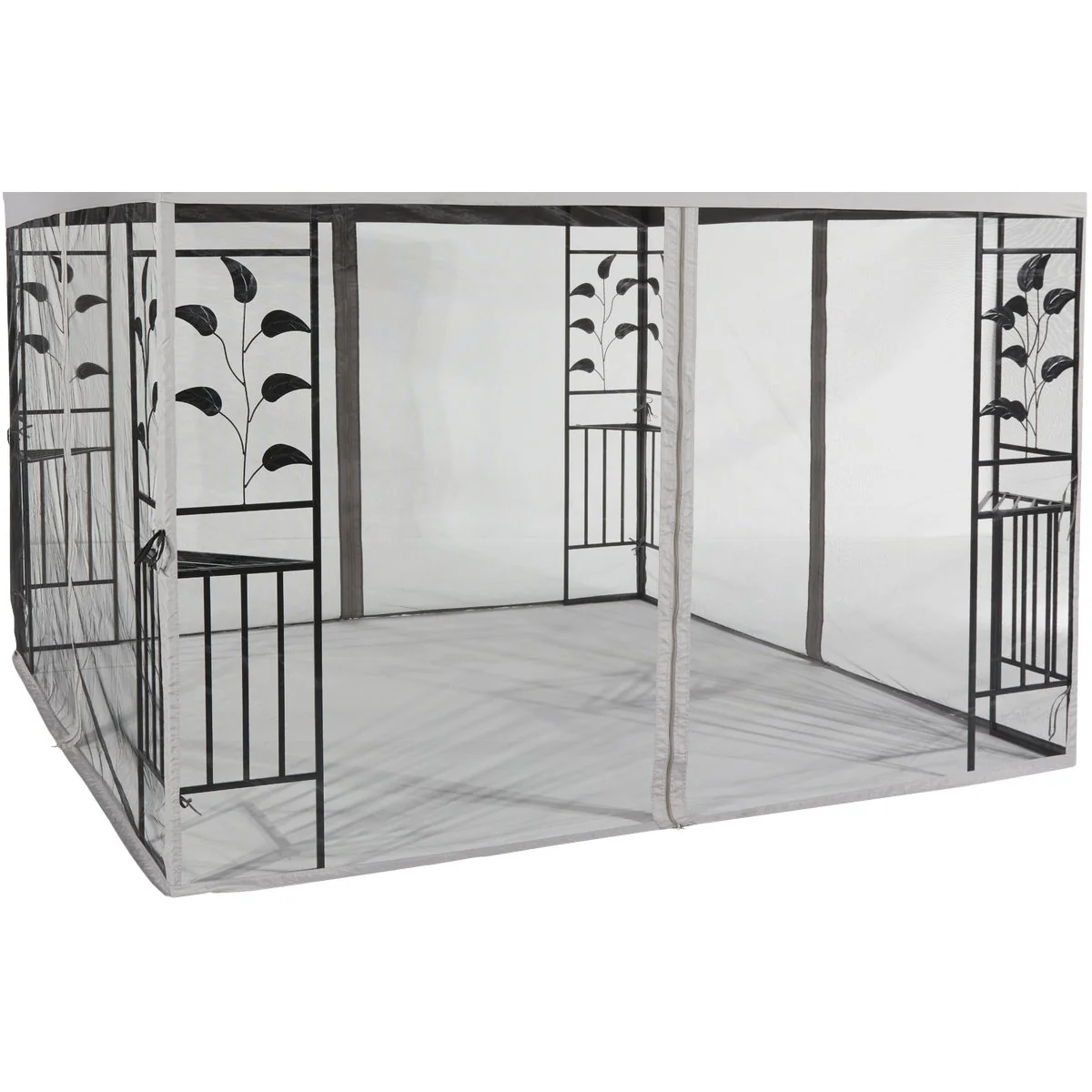 Artisan Outdoor Expressions 10 Ft. x 10 Ft. Gray Gazebo Netting Refined