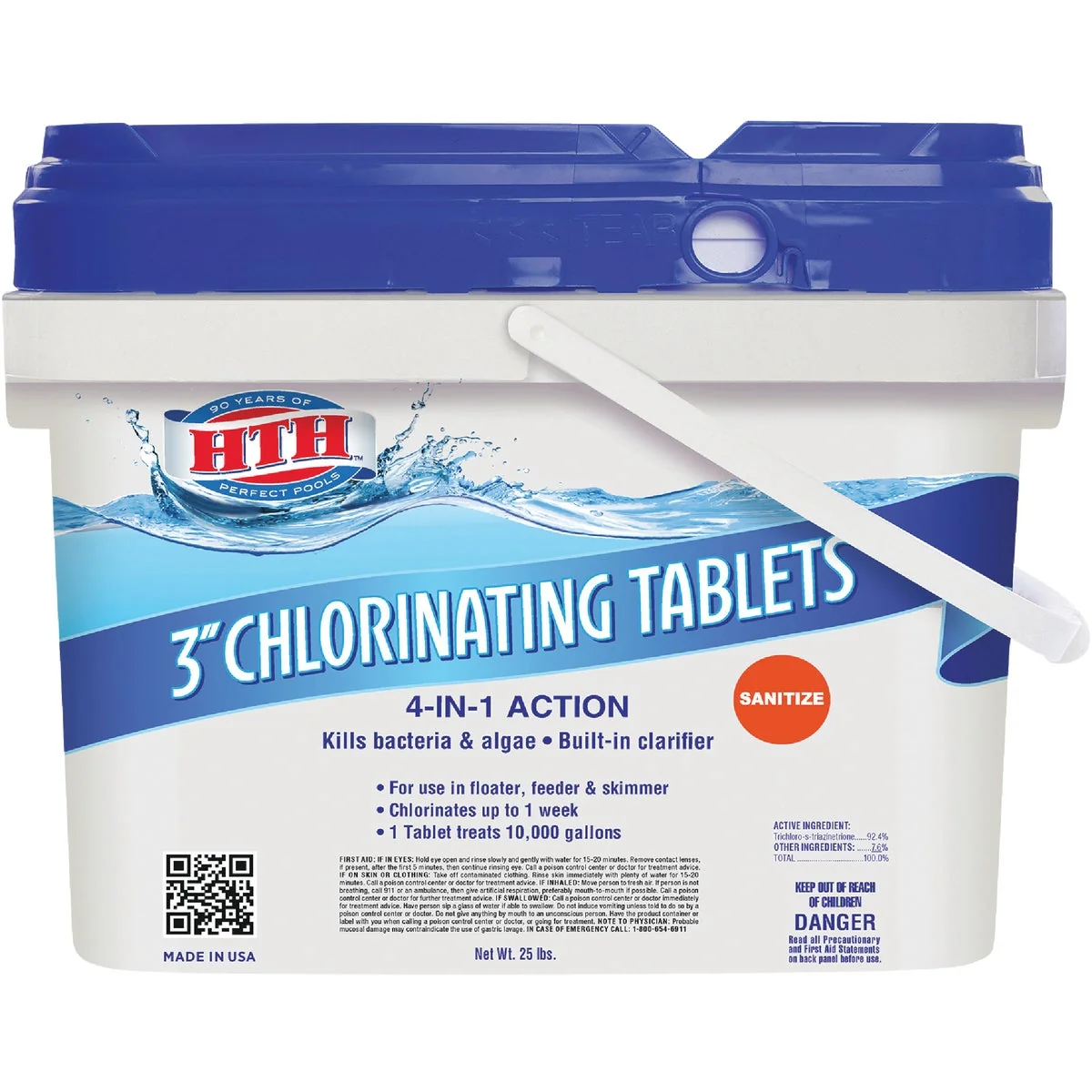 High-End HTH 3 In. 25 Lb. Dual Action Chlorine Tablet Secure