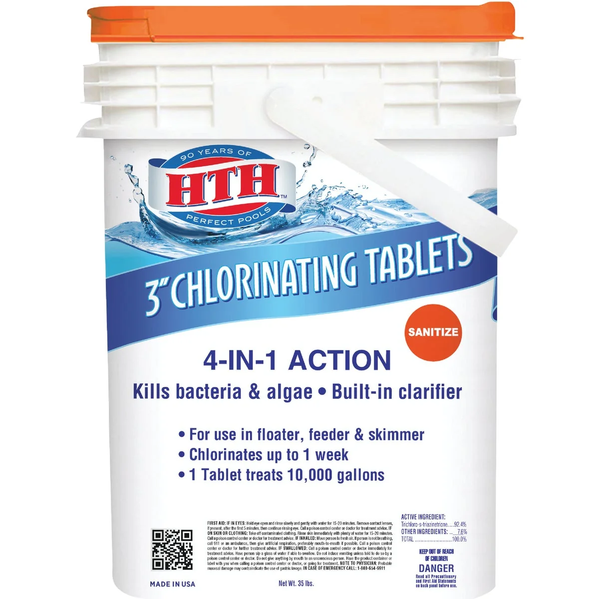 Soft HTH 3 In. 35 Lb. Chlorine Tablet Durable