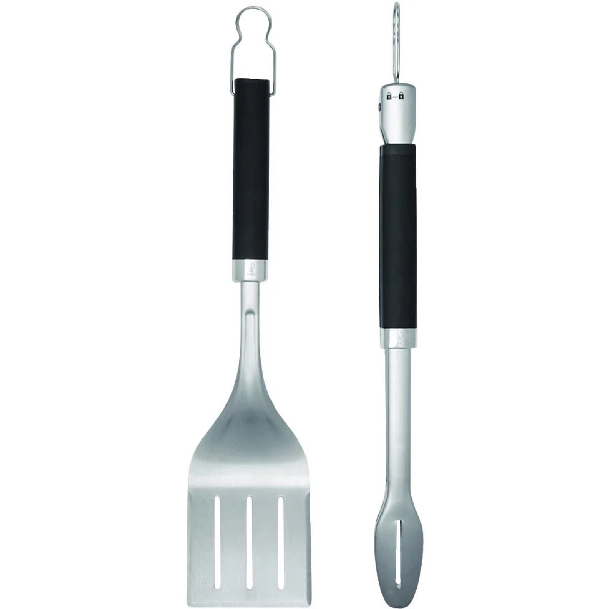 Solid Weber 2-Piece Grill Tongs Spatula Set Convenient