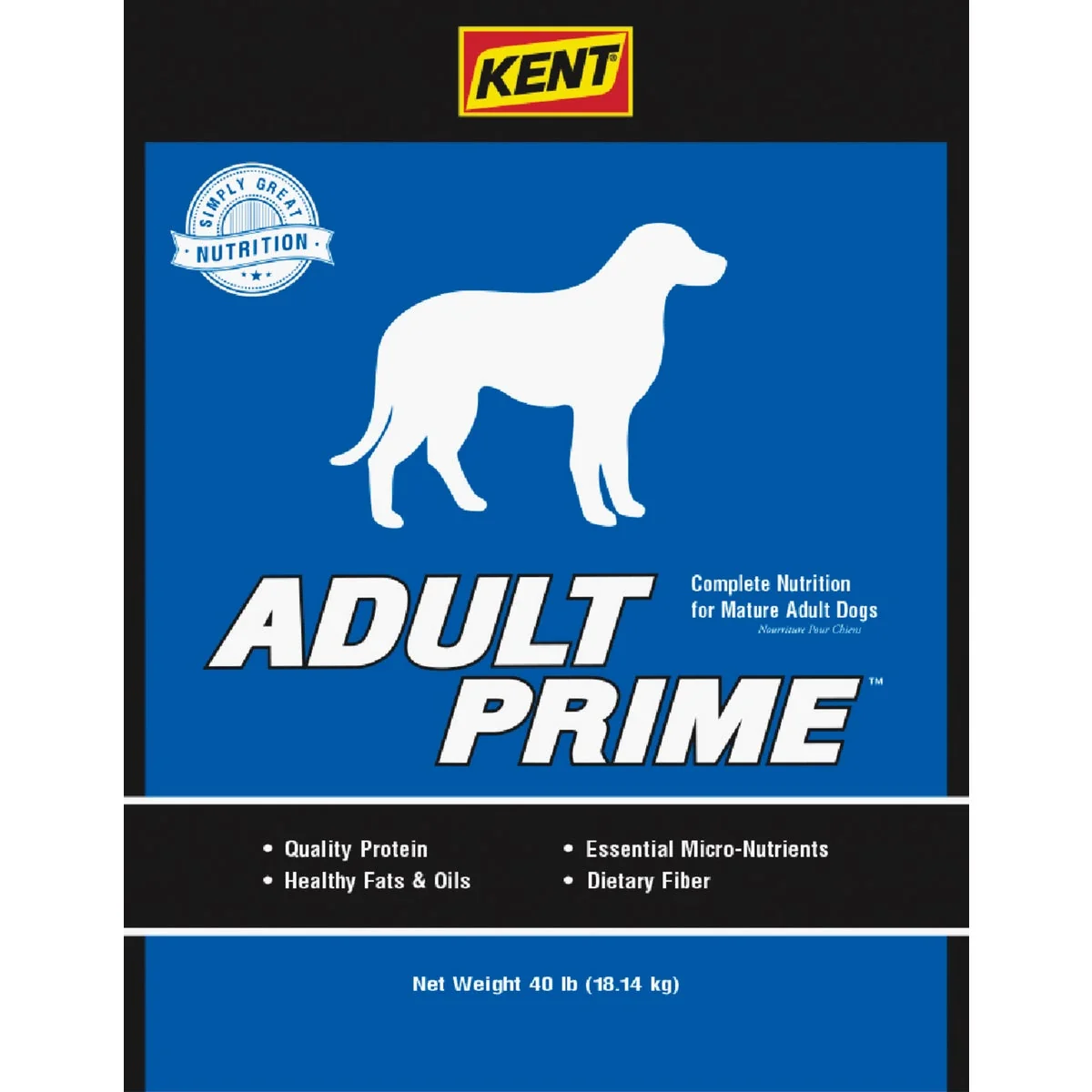 Elegant Kent Adult Prime 40 Lb. Mature Adult Dry Dog Food Secure