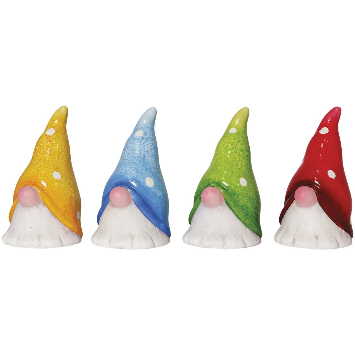 Natural Alpine 10 In. H. Colorful Ceramic Gnome Head Statue Exclusive