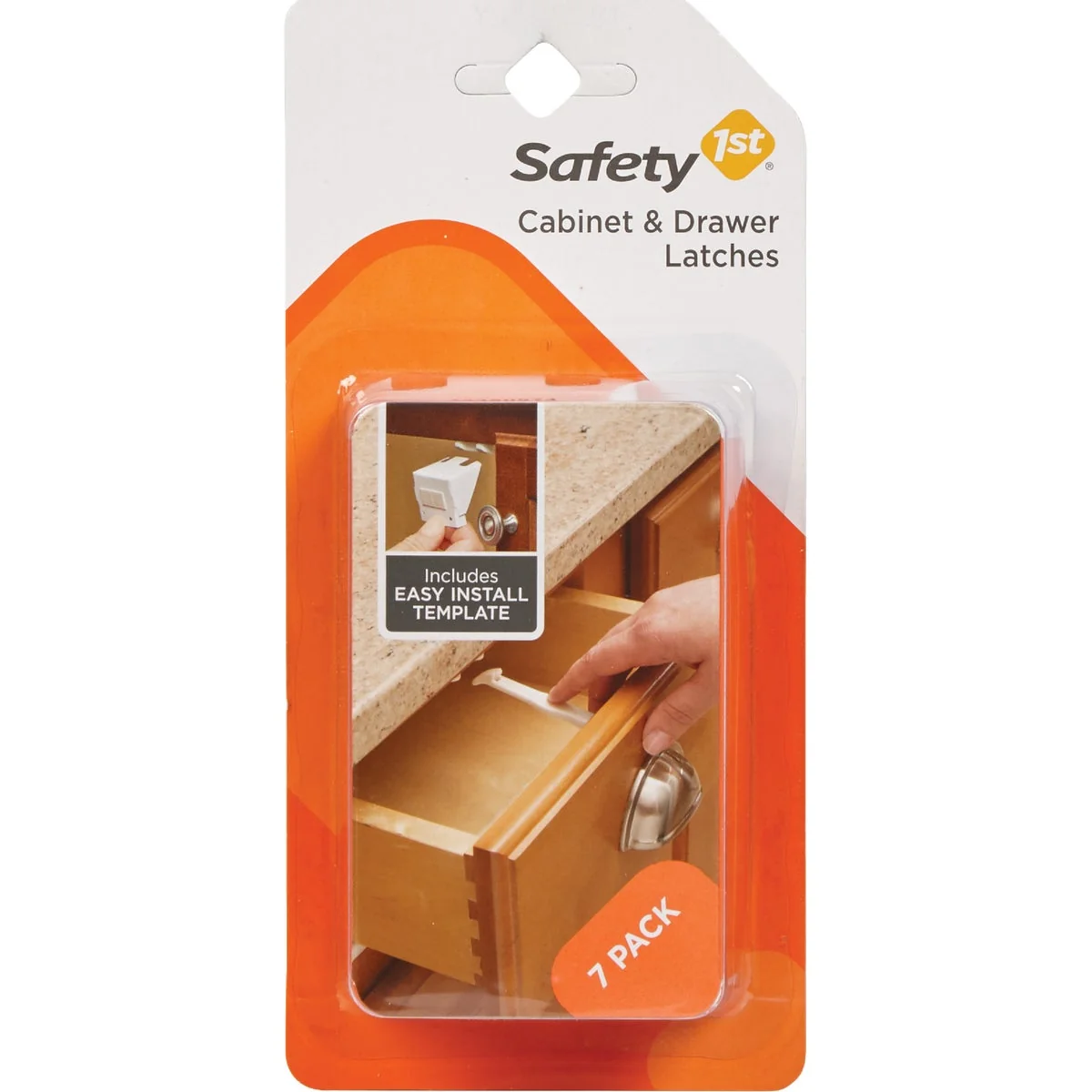 Easy-to-Use Safety 1st White Plastic Cabinet Drawer Latches 7-Count Fine